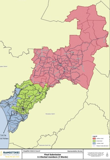 Change to Rangitīkei District Council ward structure from 5 to 3 ...