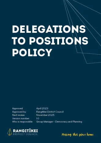 Delegations to Positions Policy