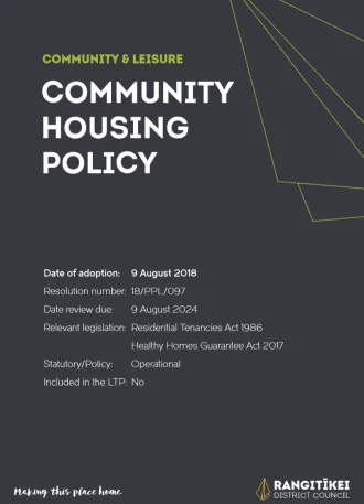 Community Housing Policy 2018