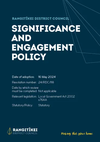 RDC Significance and Engagement Policy