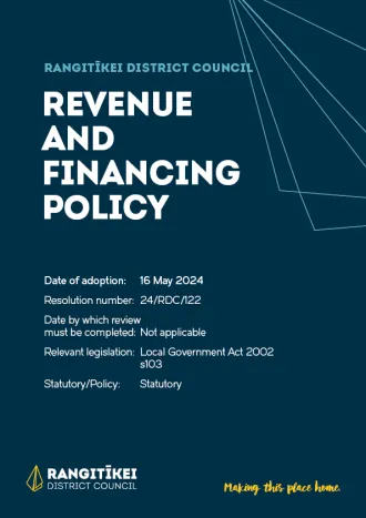 Revenue and Finance Policy