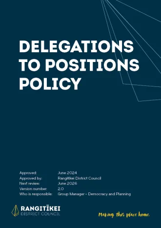 Delegations to Positions Policy