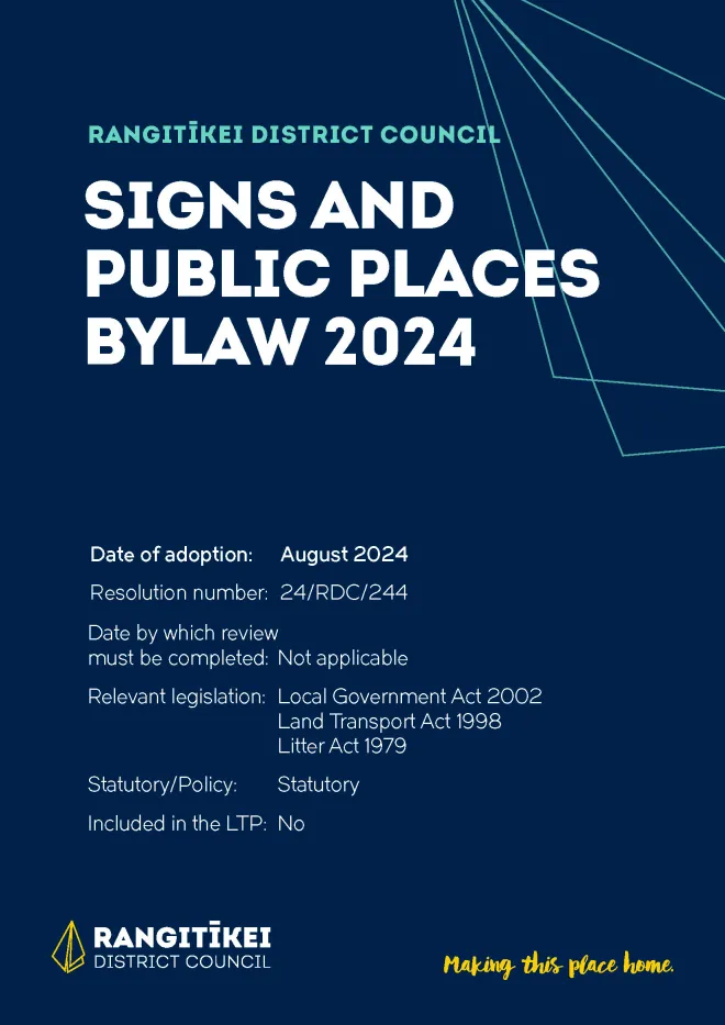 Signs And Public Places Bylaw