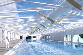 New Marton Swim Centre Roof Design Imagery